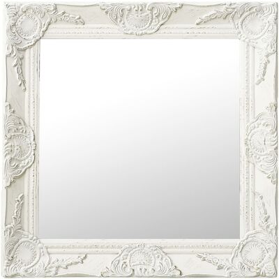 VMP Lustro ścienne w stylu barokowym, 50x50 cm, białe VMP Lustro ścienne w stylu barokowym, 50x50 cm, białe