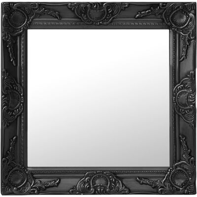VMP Lustro ścienne w stylu barokowym, 50x50 cm, czarne VMP Lustro ścienne w stylu barokowym, 50x50 cm, czarne