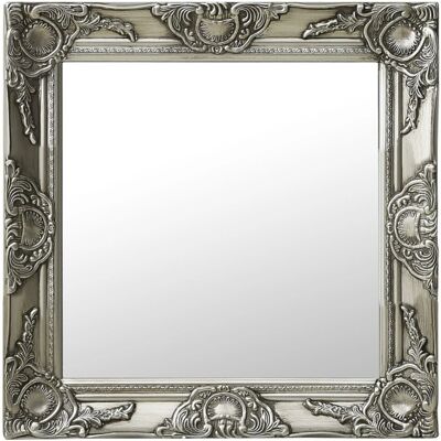 VMP Lustro ścienne w stylu barokowym, 50x50 cm, srebrne VMP Lustro ścienne w stylu barokowym, 50x50 cm, srebrne