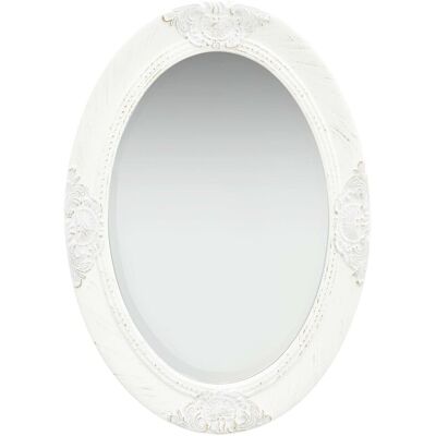 VMP Lustro Ścienne W Stylu Barokowym, 50x70 Cm, Białe VMP Lustro Ścienne W Stylu Barokowym, 50x70 Cm, Białe