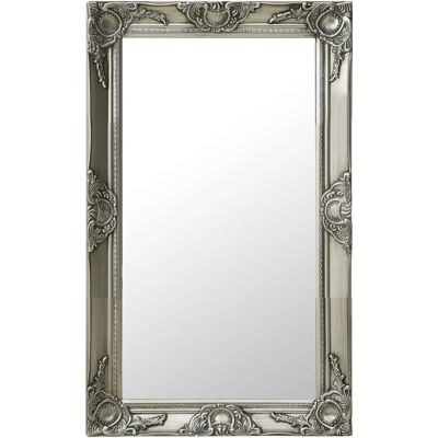 VMP Lustro ścienne w stylu barokowym, 50x80 cm, srebrne VMP Lustro ścienne w stylu barokowym, 50x80 cm, srebrne