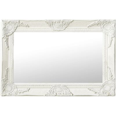 VMP Lustro Ścienne W Stylu Barokowym, 60x40 Cm, Białe VMP Lustro Ścienne W Stylu Barokowym, 60x40 Cm, Białe