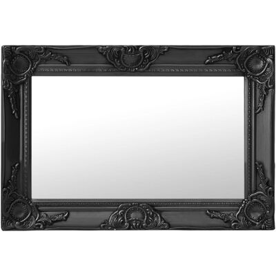 VMP Lustro Ścienne W Stylu Barokowym, 60x40 Cm, Czarne VMP Lustro Ścienne W Stylu Barokowym, 60x40 Cm, Czarne