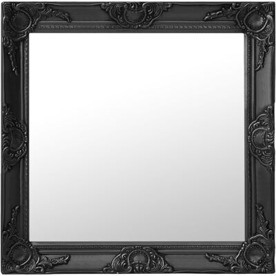 VMP Lustro ścienne w stylu barokowym, 60x60 cm, czarne VMP Lustro ścienne w stylu barokowym, 60x60 cm, czarne