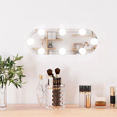 VMP Lustro ścienne z LED, 15x40 cm, szklane, owalne VMP Lustro ścienne z LED, 15x40 cm, szklane, owalne