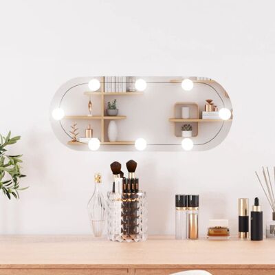 VMP Lustro ścienne z LED, 20x50 cm, szklane, owalne VMP Lustro ścienne z LED, 20x50 cm, szklane, owalne