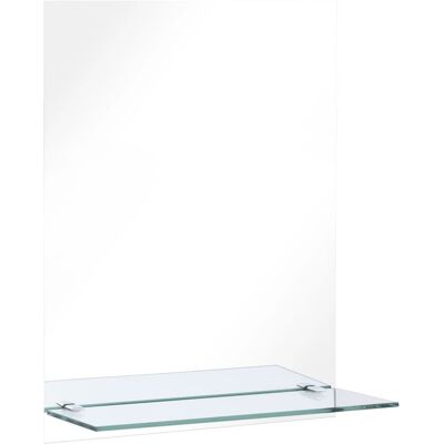 Lustro ścienne vidaXL z półką 50x70cm z hartowanego szkła Lustro ścienne vidaXL z półką 50x70cm z hartowanego szkła