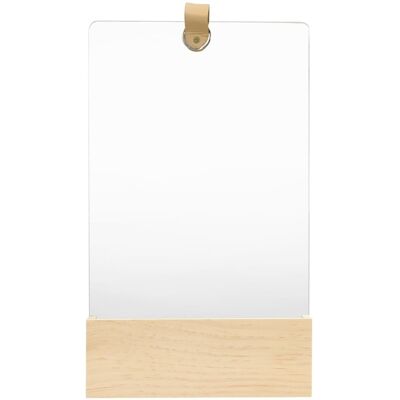 vidaXL Lustro ścienne z półką z litego drewna sosnowego, 23x39,5 cm vidaXL Lustro ścienne z półką z litego drewna sosnowego, 23x39,5 cm