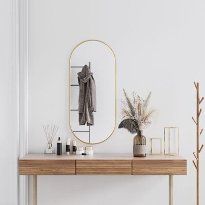 VMP Lustro ścienne, złote, 100x45 cm, owalne VMP Lustro ścienne, złote, 100x45 cm, owalne