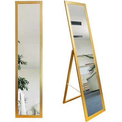 Lustro stojące do garderoby skandynawskie 155x35,8 złote BD ART Lustro stojące do garderoby skandynawskie 155x35,8 złote BD ART