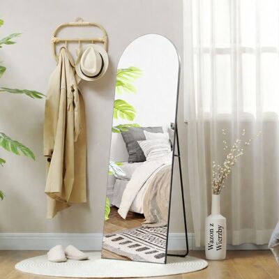 Yulinland Lustro stojące łukowe 150 cm – czarne Yulinland Lustro stojące łukowe 150 cm – czarne