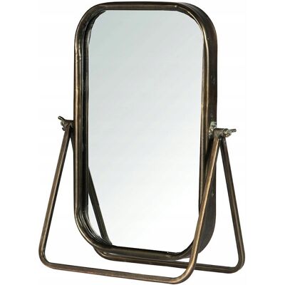 Skandi LUSTRO STOJĄCE NA TOALETKĘ DO MAKIJAŻU ZŁOTE RETRO UCHYLNE LUSTERKO 40cm Skandi LUSTRO STOJĄCE NA TOALETKĘ DO MAKIJAŻU ZŁOTE RETRO UCHYLNE LUSTERKO 40cm
