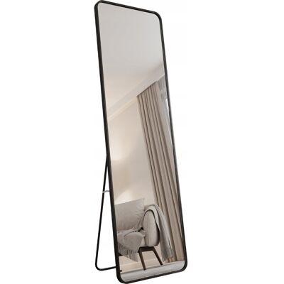 Inny producent Lustro Stojące Prostokątne Czarna Aluminiowa Rama 170X50 Inny producent Lustro Stojące Prostokątne Czarna Aluminiowa Rama 170X50