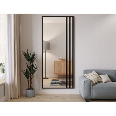 Inny producent Lustro w Czarnej Aluminiowej Ramie Loft 6A 180x80 Lamele Inny producent Lustro w Czarnej Aluminiowej Ramie Loft 6A 180x80 Lamele