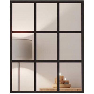 Inny producent Lustro W Czarnej Aluminiowej Ramie Loft 9 Kratka 65x85 Aluminium Inny producent Lustro W Czarnej Aluminiowej Ramie Loft 9 Kratka 65x85 Aluminium