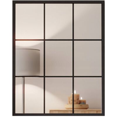 Inny producent Lustro W Czarnej Aluminiowej Ramie Loft 9 Kratka 65x85 Inny producent Lustro W Czarnej Aluminiowej Ramie Loft 9 Kratka 65x85