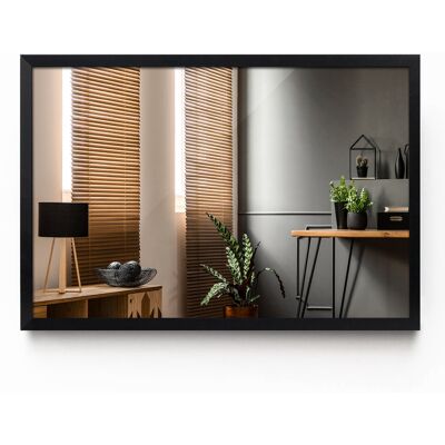 Tulup Lustro w Czarnej Ramie do Makijażu Toaletka 80x60 Tulup Lustro w Czarnej Ramie do Makijażu Toaletka 80x60
