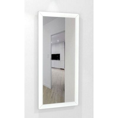 Fabryka Luster Lustro w grubej 6cm ramie MDF 130x60 białe Fabryka Luster Lustro w grubej 6cm ramie MDF 130x60 białe