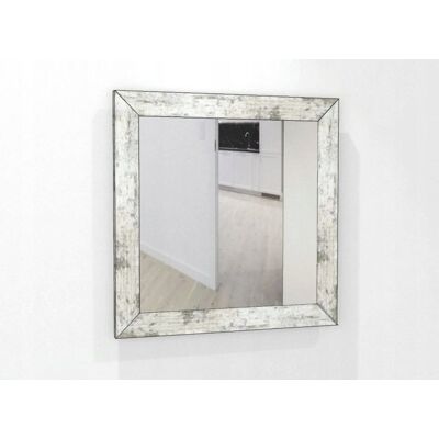 Fabryka Luster Lustro w grubej 6cm ramie MDF 60x60 sosna bielona Fabryka Luster Lustro w grubej 6cm ramie MDF 60x60 sosna bielona