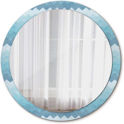 Wondeca Niebieskie Chevron Lustro Ścienne - 100cm - Nowoczesny Wystrój Wondeca Niebieskie Chevron Lustro Ścienne - 100cm - Nowoczesny Wystrój