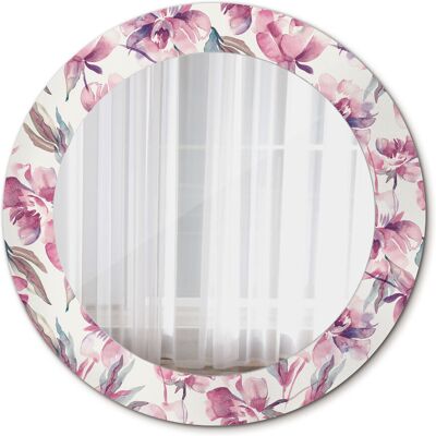 Tulup Lustro Wiszące do Łazienki Piwonie kwiaty 60cm Tulup Lustro Wiszące do Łazienki Piwonie kwiaty 60cm