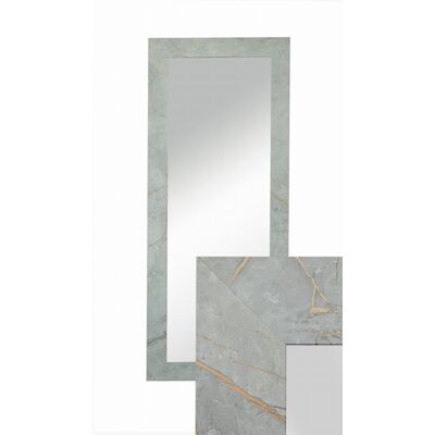 Lustro wiszące w ozdobnej ramie 120x50 cm w kolor beton złoty do salonu pokoju sypialni B.D. Art Lustro wiszące w ozdobnej ramie 120x50 cm w kolor beton złoty do salonu pokoju sypialni B.D. Art