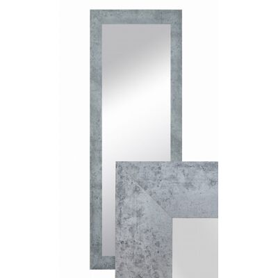 Lustro wiszące w ozdobnej ramie 150x50 cm w kolor beton szary do salonu pokoju sypialni B.D. Art Lustro wiszące w ozdobnej ramie 150x50 cm w kolor beton szary do salonu pokoju sypialni B.D. Art
