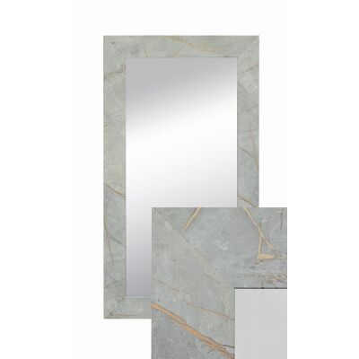 Lustro wiszące w ozdobnej ramie 50x90 cm w kolor beton złoty do salonu pokoju sypialni B.D. Art Lustro wiszące w ozdobnej ramie 50x90 cm w kolor beton złoty do salonu pokoju sypialni B.D. Art