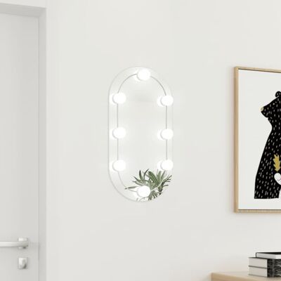 VMP Lustro z lampami LED, 60x30 cm, szklane, owalne VMP Lustro z lampami LED, 60x30 cm, szklane, owalne