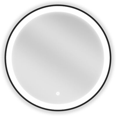 Mexen Esso lustro łazienkowe podświetlane, okragłe 60 cm, LED 6000K, antypara, rama czarna - 9825-060-060-611-50 Mexen Esso lustro łazienkowe podświetlane, okragłe 60 cm, LED 6000K, antypara, rama czarna - 9825-060-060-611-50