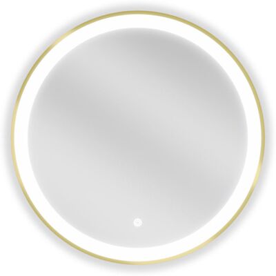 Mexen Esso lustro łazienkowe podświetlane, okragłe 60 cm, LED 6000K, antypara, rama złota - 9825-060-060-611-50 Mexen Esso lustro łazienkowe podświetlane, okragłe 60 cm, LED 6000K, antypara, rama złota - 9825-060-060-611-50
