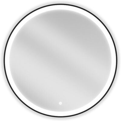 Mexen Esso lustro łazienkowe podświetlane, okragłe 80 cm, LED 6000K, antypara, rama czarna - 9825-080-080-611-70 Mexen Esso lustro łazienkowe podświetlane, okragłe 80 cm, LED 6000K, antypara, rama czarna - 9825-080-080-611-70