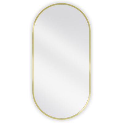Mexen Loft lustro łazienkowe owalne 90 x 45 cm, rama złota - 9851-090-045-000-50 Mexen Loft lustro łazienkowe owalne 90 x 45 cm, rama złota - 9851-090-045-000-50