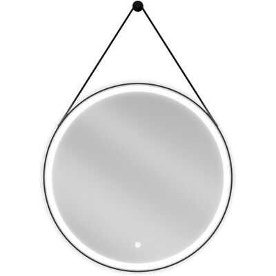 Mexen Reni lustro łazienkowe podświetlane, okrągłe 70 cm, LED 6000K, antypara, czarna rama Mexen Reni lustro łazienkowe podświetlane, okrągłe 70 cm, LED 6000K, antypara, czarna rama