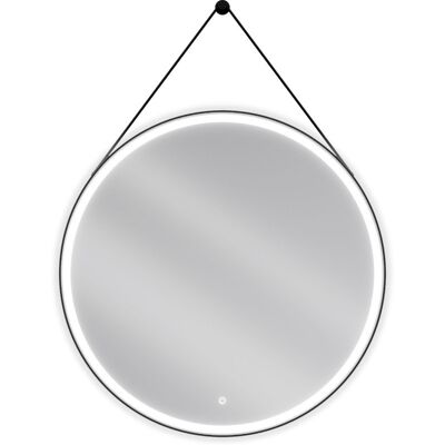 Mexen Reni lustro łazienkowe podświetlane, okrągłe 90 cm, LED 6000K, antypara, czarna rama Mexen Reni lustro łazienkowe podświetlane, okrągłe 90 cm, LED 6000K, antypara, czarna rama