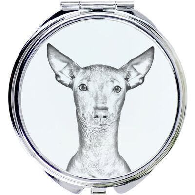 ART Nagi pies peruwiański, Bezwłosy pies Inków - lusterko kieszonkowe z psem, personalizowane lusterko do torebki, kompaktowe lusterko z nadrukiem marki.. ART Nagi pies peruwiański, Bezwłosy pies Inków - lusterko kieszonkowe z psem, personalizowane lusterko do torebki, kompaktowe lusterko z nadrukiem marki..