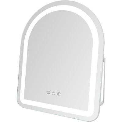 NETTLIFE Hollywood Lustro do makijażu LED 35x45 cm – Lustro stołowe z dotykowym i ściemnialnym podświetleniem, 3 tryby oświetlenia, designerskie lus.. NETTLIFE Hollywood Lustro do makijażu LED 35x45 cm – Lustro stołowe z dotykowym i ściemnialnym podświetleniem, 3 tryby oświetlenia, designerskie lus..