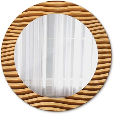 Tulup Nowoczesne Lustro do Łazienki Drewniana fala 60cm Tulup Nowoczesne Lustro do Łazienki Drewniana fala 60cm