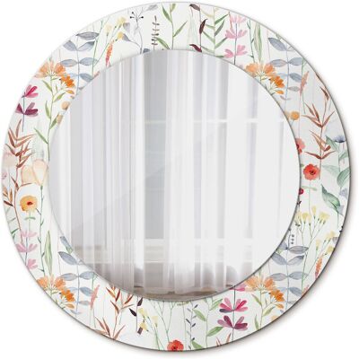 Tulup Nowoczesne Lustro do Łazienki Dzikie kwiaty 50cm Tulup Nowoczesne Lustro do Łazienki Dzikie kwiaty 50cm