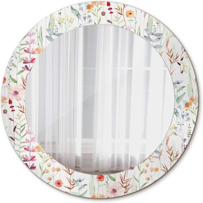 Tulup Nowoczesne Lustro do Łazienki Dzikie kwiaty 60cm Tulup Nowoczesne Lustro do Łazienki Dzikie kwiaty 60cm
