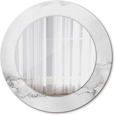 Tulup Nowoczesne Lustro do Salonu Biały marmur 50cm Tulup Nowoczesne Lustro do Salonu Biały marmur 50cm