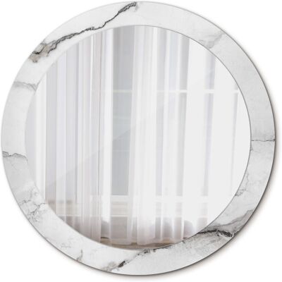 Tulup Nowoczesne Lustro do Salonu Biały marmur 80cm Tulup Nowoczesne Lustro do Salonu Biały marmur 80cm