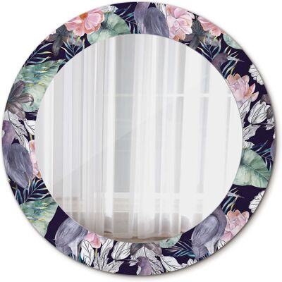 Tulup Nowoczesne Lustro do Salonu Czaple ptaki 60cm Tulup Nowoczesne Lustro do Salonu Czaple ptaki 60cm