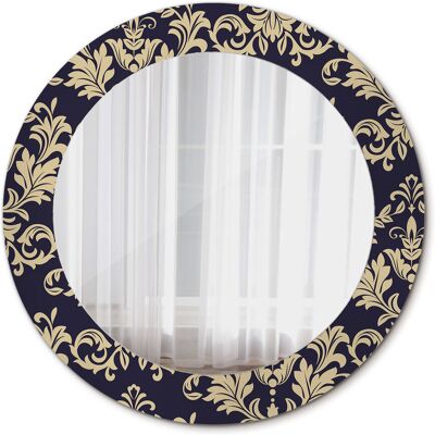 Tulup Nowoczesne Lustro do Salonu Kwiatowy wzór 60cm Tulup Nowoczesne Lustro do Salonu Kwiatowy wzór 60cm