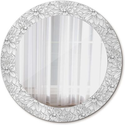 Tulup Nowoczesne Lustro do Salonu Kwiaty lotosu 60cm Tulup Nowoczesne Lustro do Salonu Kwiaty lotosu 60cm