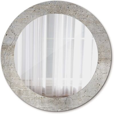 Tulup Nowoczesne Lustro do Salonu Szary beton 60cm Tulup Nowoczesne Lustro do Salonu Szary beton 60cm
