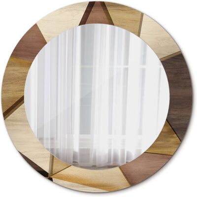 Tulup Nowoczesne Lustro Geometryczne drewno 3d 60cm Tulup Nowoczesne Lustro Geometryczne drewno 3d 60cm