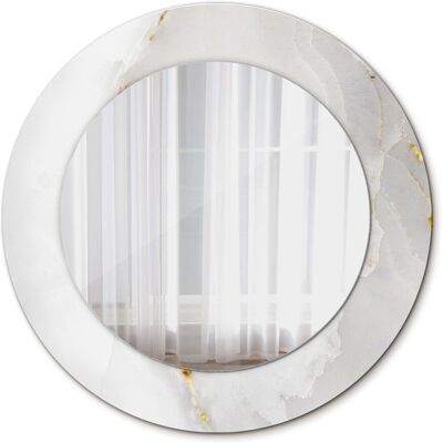 Tulup Nowoczesne Lustro Okrągłe Błyszczący marmur 50cm Tulup Nowoczesne Lustro Okrągłe Błyszczący marmur 50cm