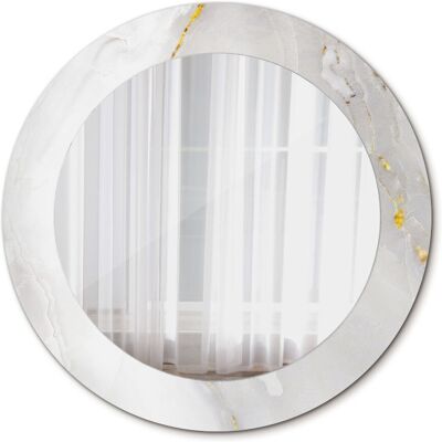 Tulup Nowoczesne Lustro Okrągłe Błyszczący marmur 60cm Tulup Nowoczesne Lustro Okrągłe Błyszczący marmur 60cm