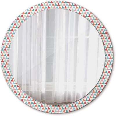 Tulup Nowoczesne Lustro Okrągłe Geometryczny wzór 100cm Tulup Nowoczesne Lustro Okrągłe Geometryczny wzór 100cm